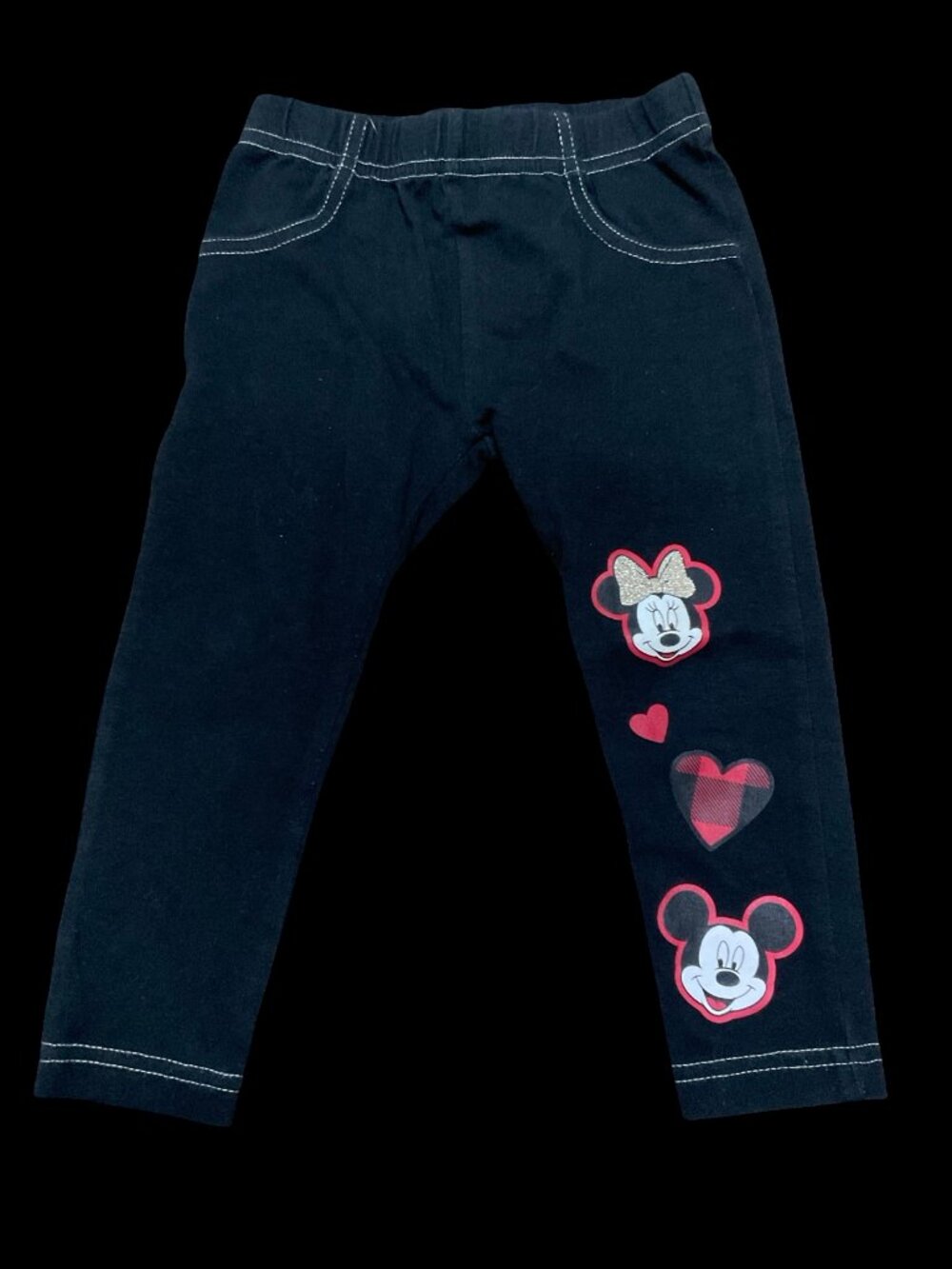 🌻10/$25 - Solid Black Leggings w/ Minnie Mouse Graphic